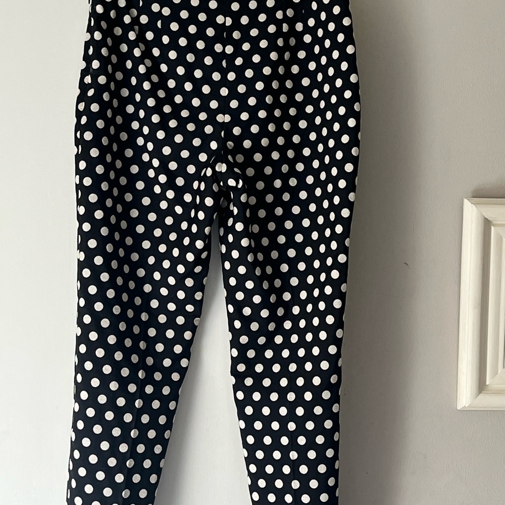 Talbots RSVP Black and Cream Polka Dot Psnt - Picture 4 of 5